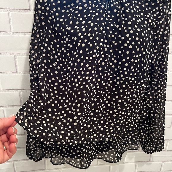 NINE WEST women long sleeve polka dot blouse/size L - Picture 5 of 10